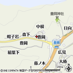 愛知県豊田市富岡町森下周辺の地図