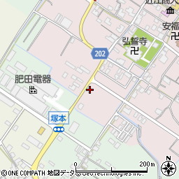 滋賀県東近江市五個荘金堂町588周辺の地図