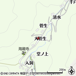 愛知県豊田市菅生町大菅生周辺の地図