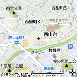 愛知県名古屋市名東区西山台121周辺の地図