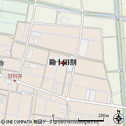 愛知県愛西市甘村井町勘十田割周辺の地図