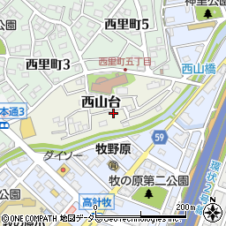 愛知県名古屋市名東区西山台507周辺の地図