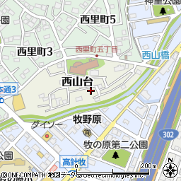 愛知県名古屋市名東区西山台508周辺の地図