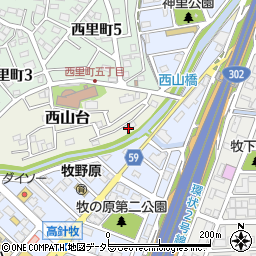 愛知県名古屋市名東区西山台912周辺の地図