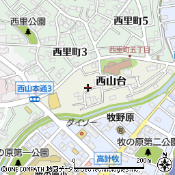 愛知県名古屋市名東区西山台120周辺の地図