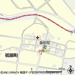 滋賀県東近江市祇園町周辺の地図