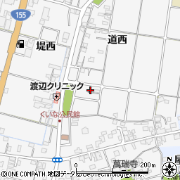 愛知県愛西市佐屋町道西201周辺の地図