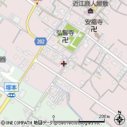 滋賀県東近江市五個荘金堂町595-6周辺の地図