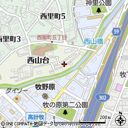 愛知県名古屋市名東区西山台805周辺の地図