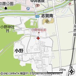 滋賀県大津市小野1075-3周辺の地図