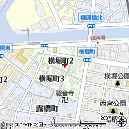 愛知県名古屋市中川区横堀町周辺の地図