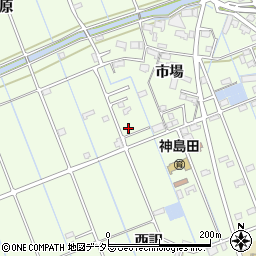愛知県津島市中一色町市場62-2周辺の地図