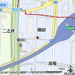 愛知県あま市七宝町伊福隅田周辺の地図