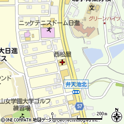 西松屋日進竹の山店周辺の地図