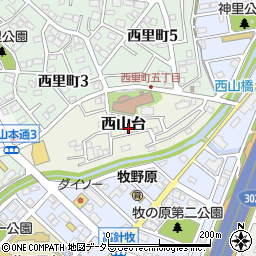 愛知県名古屋市名東区西山台628周辺の地図