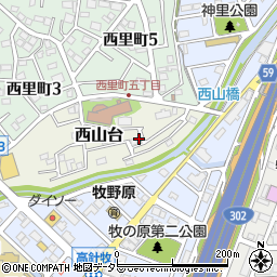 愛知県名古屋市名東区西山台614周辺の地図