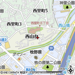 愛知県名古屋市名東区西山台622周辺の地図