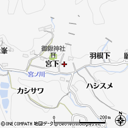 愛知県豊田市小峯町宮下周辺の地図