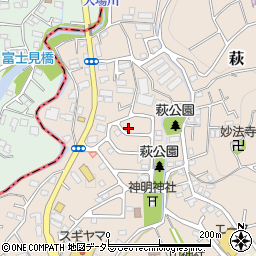 静岡県三島市萩周辺の地図