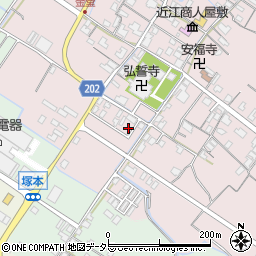 滋賀県東近江市五個荘金堂町595-7周辺の地図