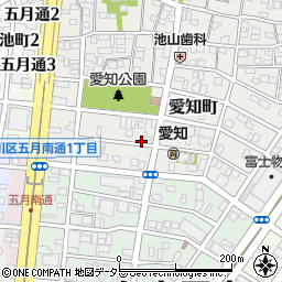 愛知県名古屋市中川区愛知町周辺の地図
