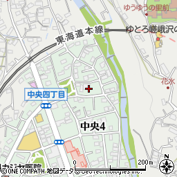 神奈川県足柄下郡湯河原町中央4丁目周辺の地図