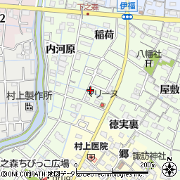 愛知県あま市七宝町下之森周辺の地図