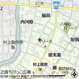 愛知県あま市七宝町下之森周辺の地図