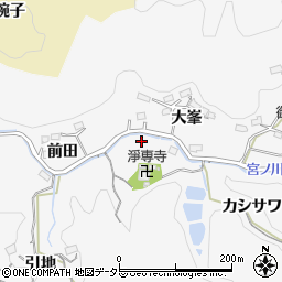 愛知県豊田市小峯町川田周辺の地図