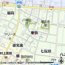 愛知県あま市七宝町下之森屋敷周辺の地図