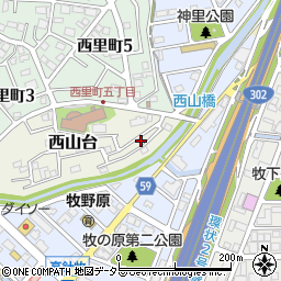 愛知県名古屋市名東区西山台807周辺の地図