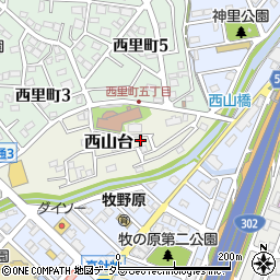 愛知県名古屋市名東区西山台616周辺の地図