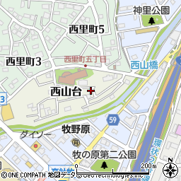 愛知県名古屋市名東区西山台613周辺の地図