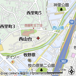 愛知県名古屋市名東区西山台728周辺の地図