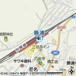 千葉県勝浦市周辺の地図