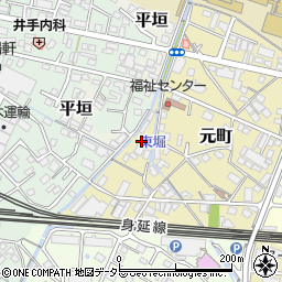 静岡県富士市元町周辺の地図