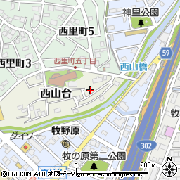 愛知県名古屋市名東区西山台725周辺の地図