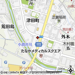 かつ政津田店周辺の地図