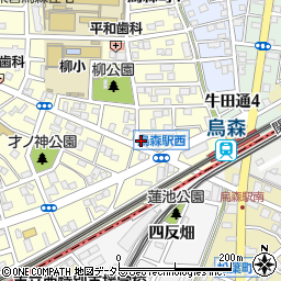 愛知県名古屋市中村区烏森町1丁目104周辺の地図