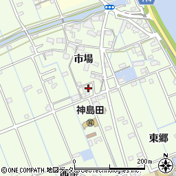 愛知県津島市中一色町市場136周辺の地図