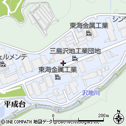 静岡県三島市平成台周辺の地図