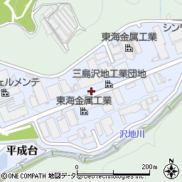 静岡県三島市平成台周辺の地図