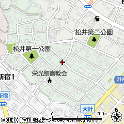 愛知県名古屋市名東区松井町周辺の地図