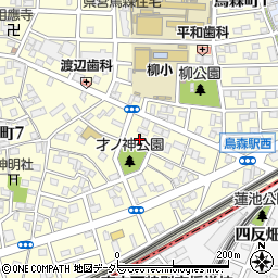 愛知県名古屋市中村区烏森町8丁目712周辺の地図