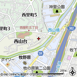 愛知県名古屋市名東区西山台720周辺の地図