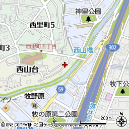 愛知県名古屋市名東区西山台811周辺の地図