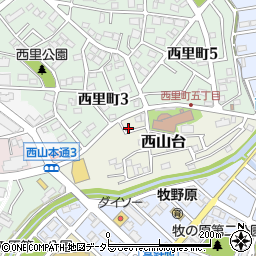 愛知県名古屋市名東区西山台209周辺の地図