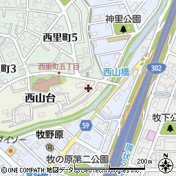 愛知県名古屋市名東区西山台718周辺の地図
