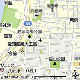 愛知県名古屋市中村区岩塚町郷中38周辺の地図