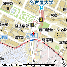 愛知県名古屋市千種区山手通1丁目周辺の地図